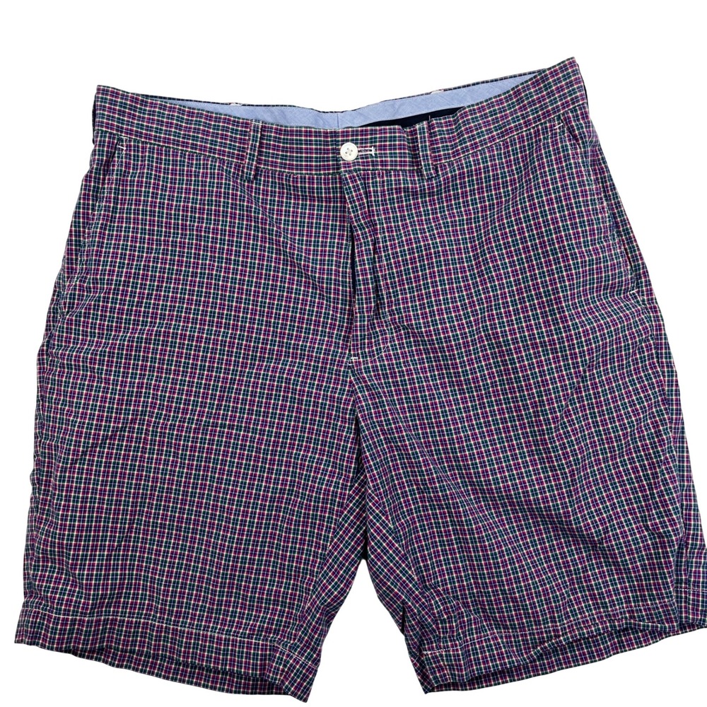Polo Golf Ralph Lauren Mens 34 Plaid Shorts Dark Blue Green Maroon Check Vintage
